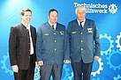 MDB Stephan Stracke, Ortsbeauftragter Benjamin Scharpf,  Präsident Albrecht Broemme